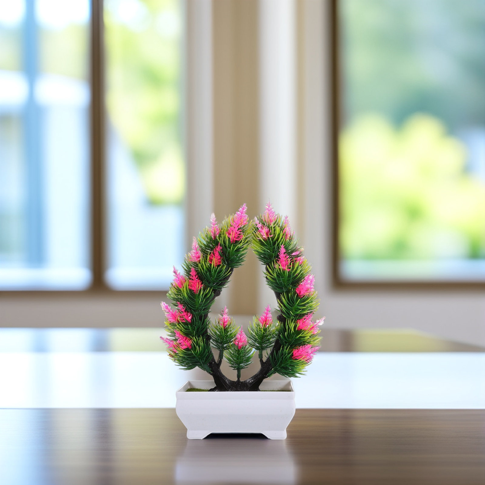 Aquarium Planted Tree - 2個セット エレガントな人工盆栽 人工植物 鉢入り 鮮やかな葉で室内装飾、寝室の棚、水槽のアクセントに