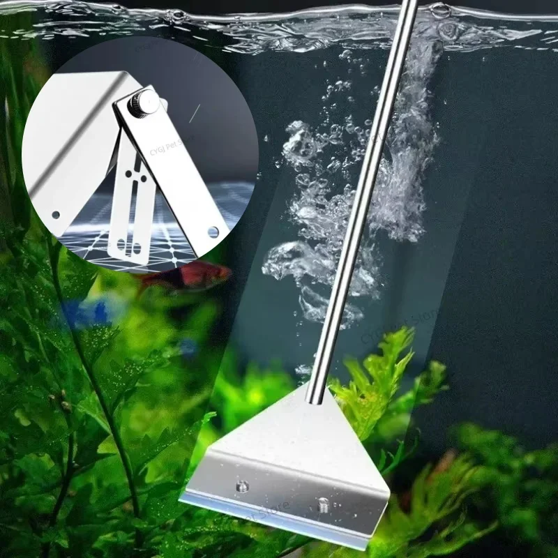 Planted Aquarium Tools - 水槽クリーニングツールフラット砂藻類除去デュアルユースガラス藻類除去スクレーパー家庭用クリーニングツール水族館アクセサリー