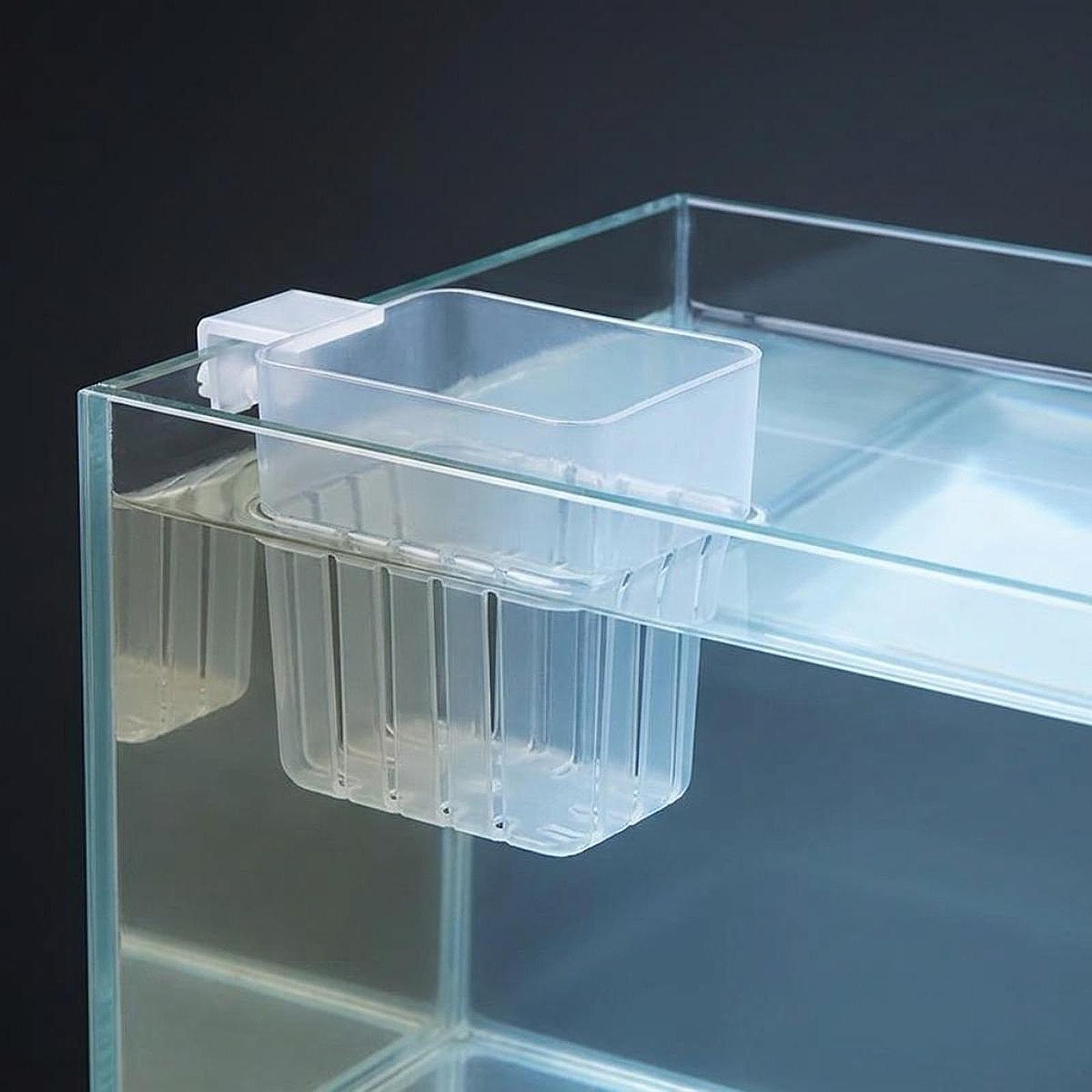 Planted Aquarium Aquascape - フックと吸盤付き植物ホルダー 透明PP製プランターカップ 調節可能なブラケット 水槽用アクアスケープアクセサリー