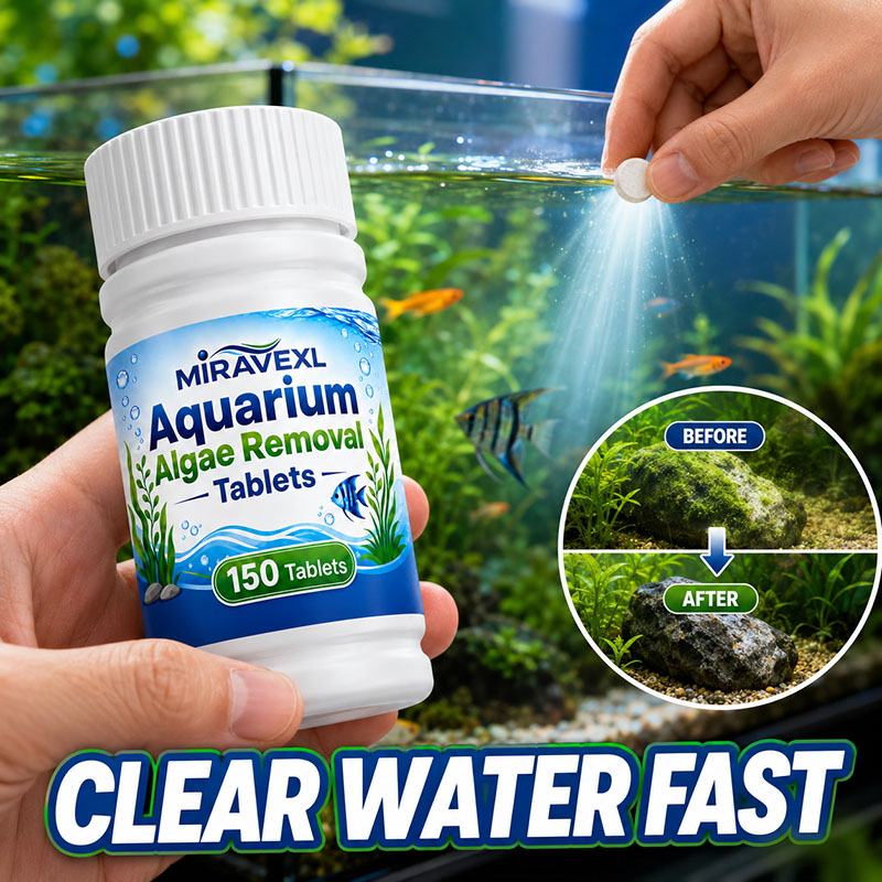 Aquarium Plant Order - ミラベックスL 150 水槽藻類除去タブレット、安全な藻類抑制剤、淡水魚と水生植物のための迅速な緑水除去剤