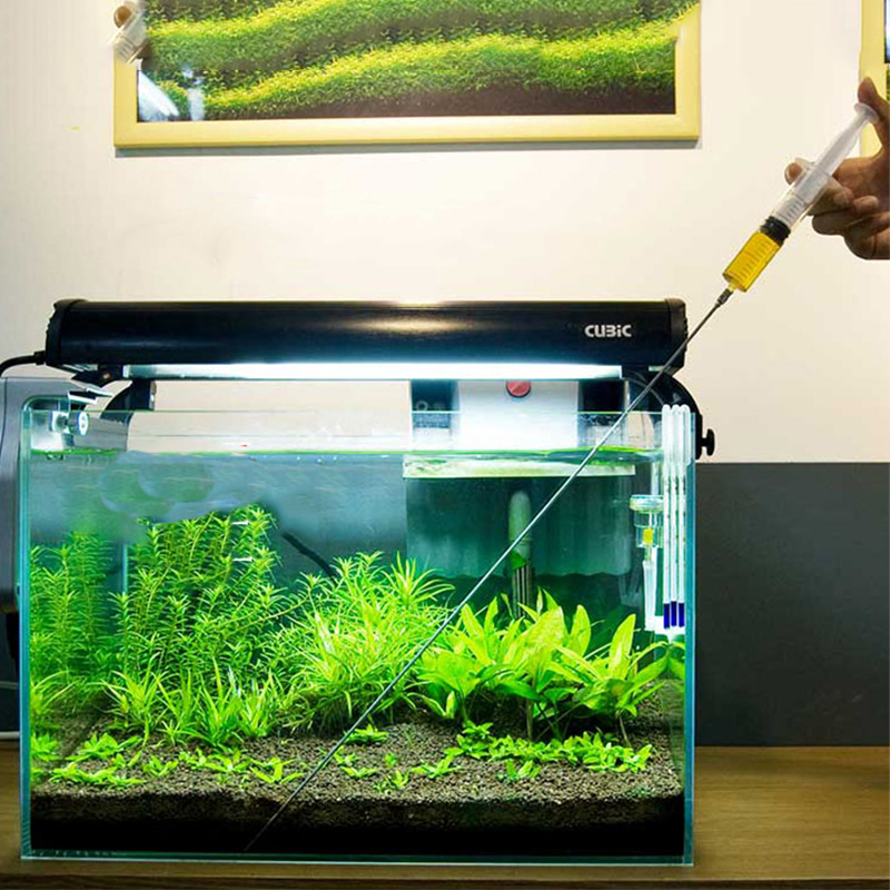 Aquarium Plant Liquid Fertilizer - 水族館用の液体肥料,水槽用のプラスチック製植物成長シリンジ,30cm,50cm