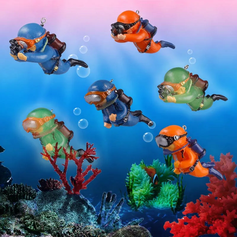 Aquarium Plant Liquid Fertilizer - 1/2/3/4個入り 魚タンク装飾 樹脂製 ランドスケープ 小さな飾り ミニダイバー