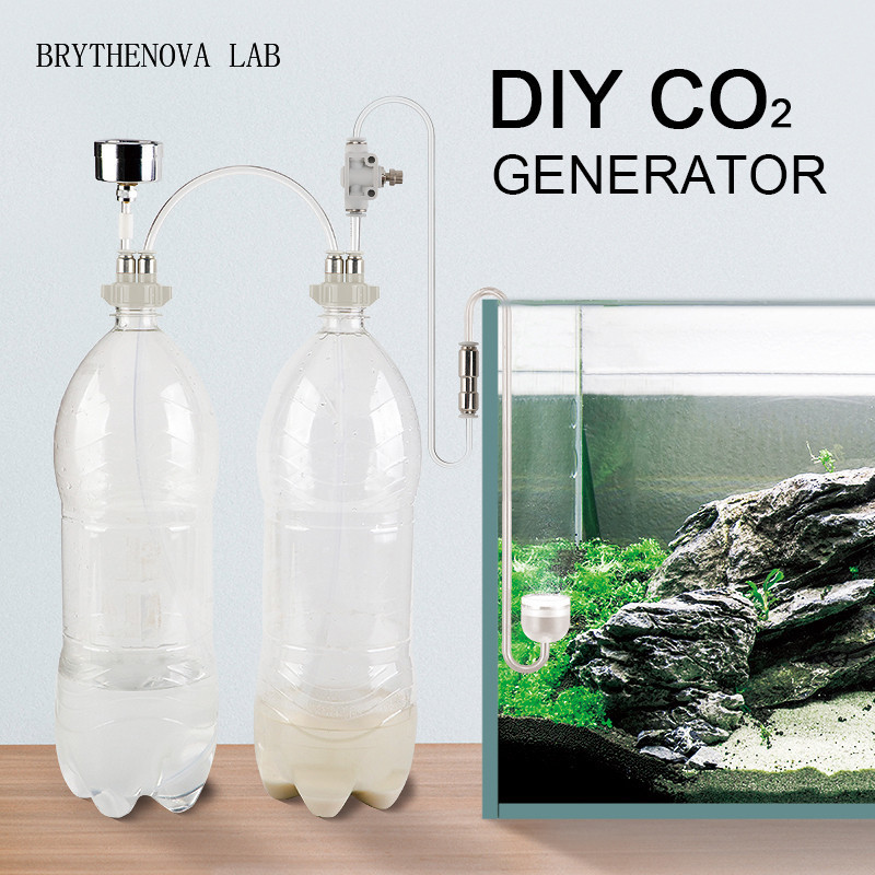 CO2発生器 水槽用CO2システムキット 発生器バルブボトル - Planted Aquarium Tank Kit のレビューと価格