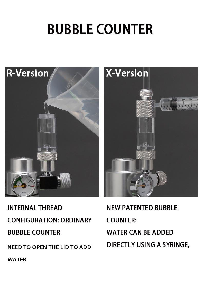 水槽用CO2バブルメーター注水式CO2レギュレーター発生器反 - Planted Aquarium Co2 のレビューと価格
