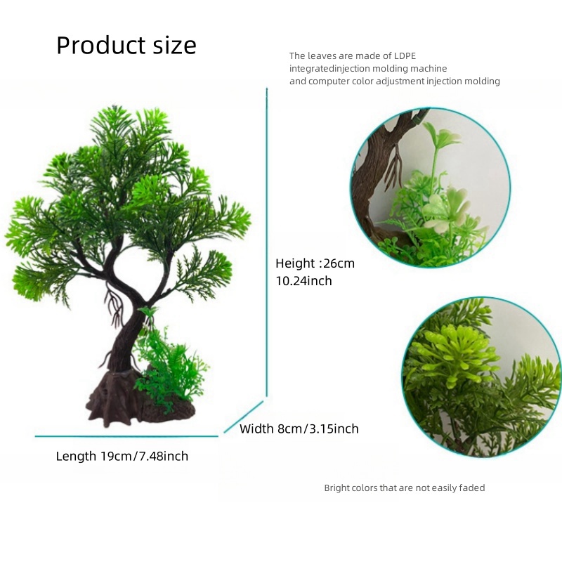 水槽DIY人工水槽装飾植物ツリーオーナメント水生植物草装飾ア - Aquarium Planted Tree のレビューと価格