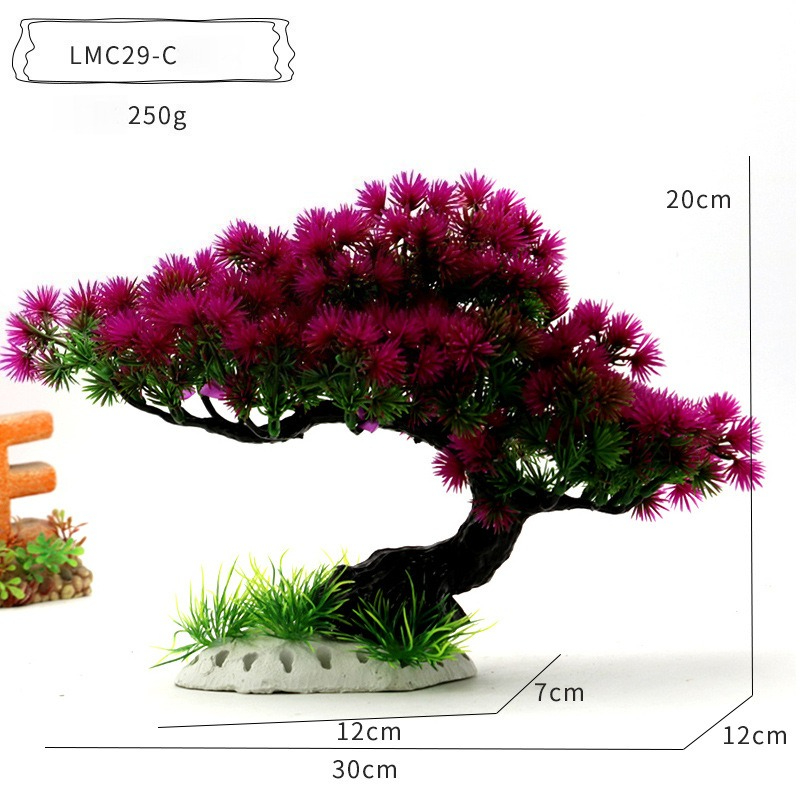 プラスチック製水草水槽飾りシミュレーション植物水槽造園装飾花 - Aquarium Planted Tree のレビューと価格