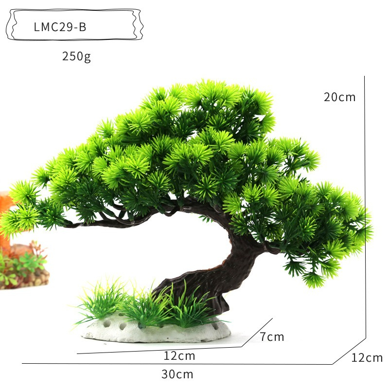 プラスチック製水草水槽飾りシミュレーション植物水槽造園装飾花 - Aquarium Planted Tree のレビューと価格