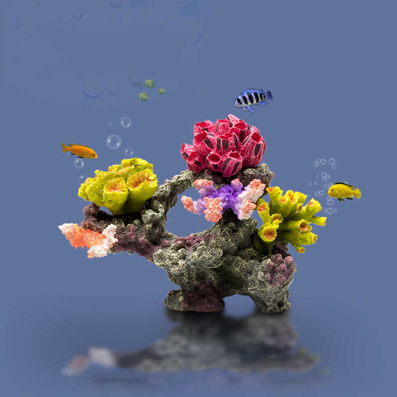 ベトタフィッシュボウルの装飾品大きな珊瑚リーフストーン島ペッ - Planted Aquarium Betta のレビューと価格