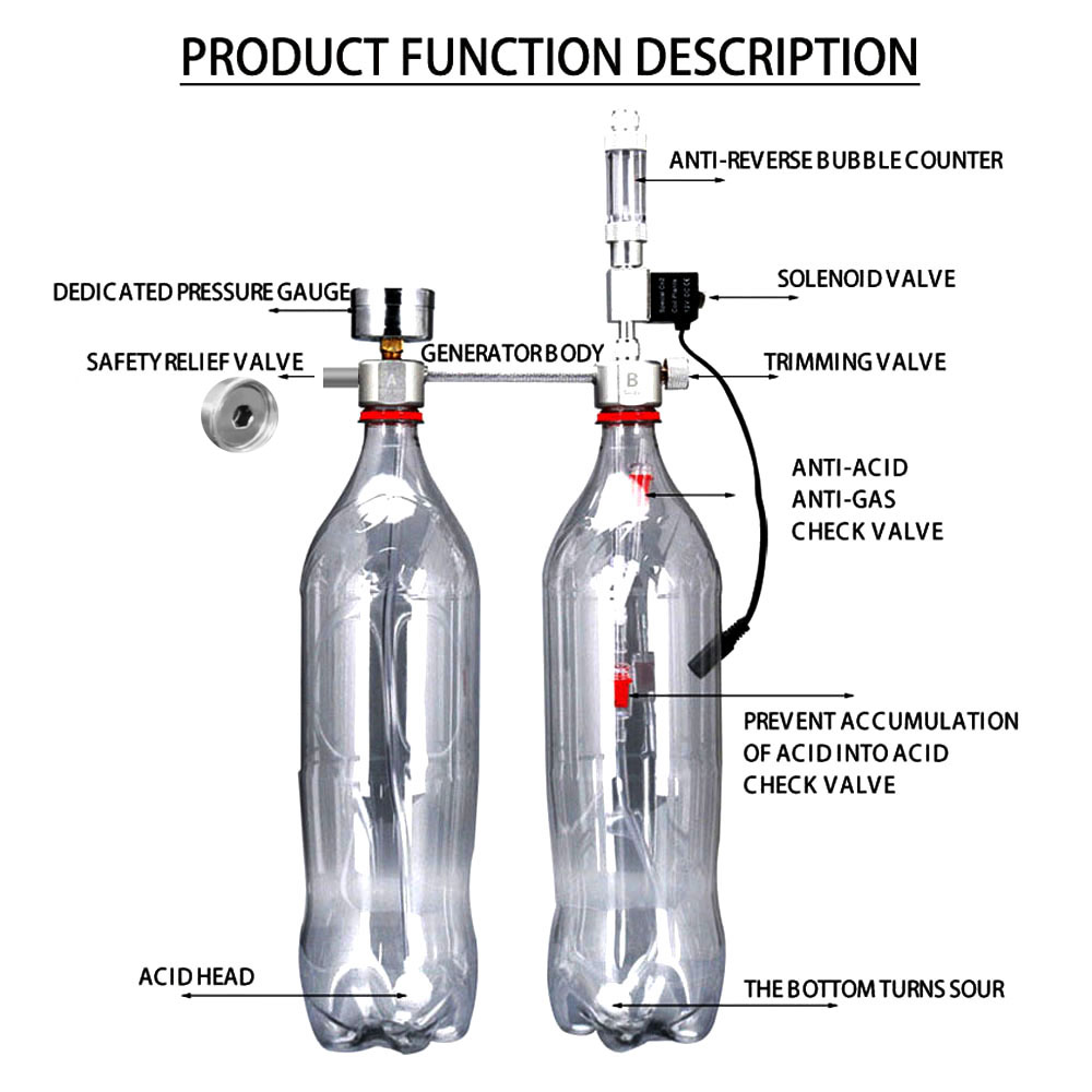 水槽DIY CO2発生器システムキット CO2発生器、ソレノ - Aquarium Plant Order のレビューと価格