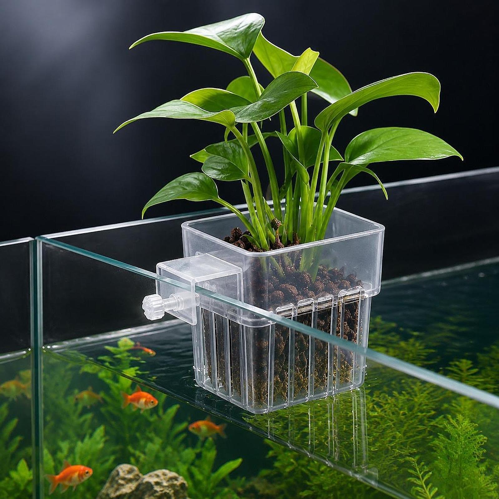 フックと吸盤付き植物ホルダー 透明PP製プランターカップ 調 - Planted Aquarium Aquascape のレビューと価格