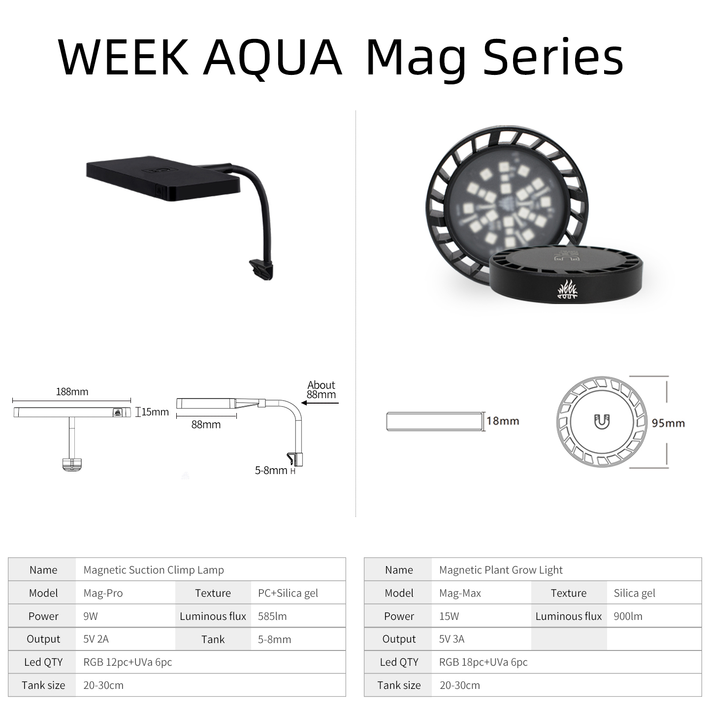WEEK AQUA Mag Pro Mag Max Nano - Planted Aquarium Aquascape のレビューと価格