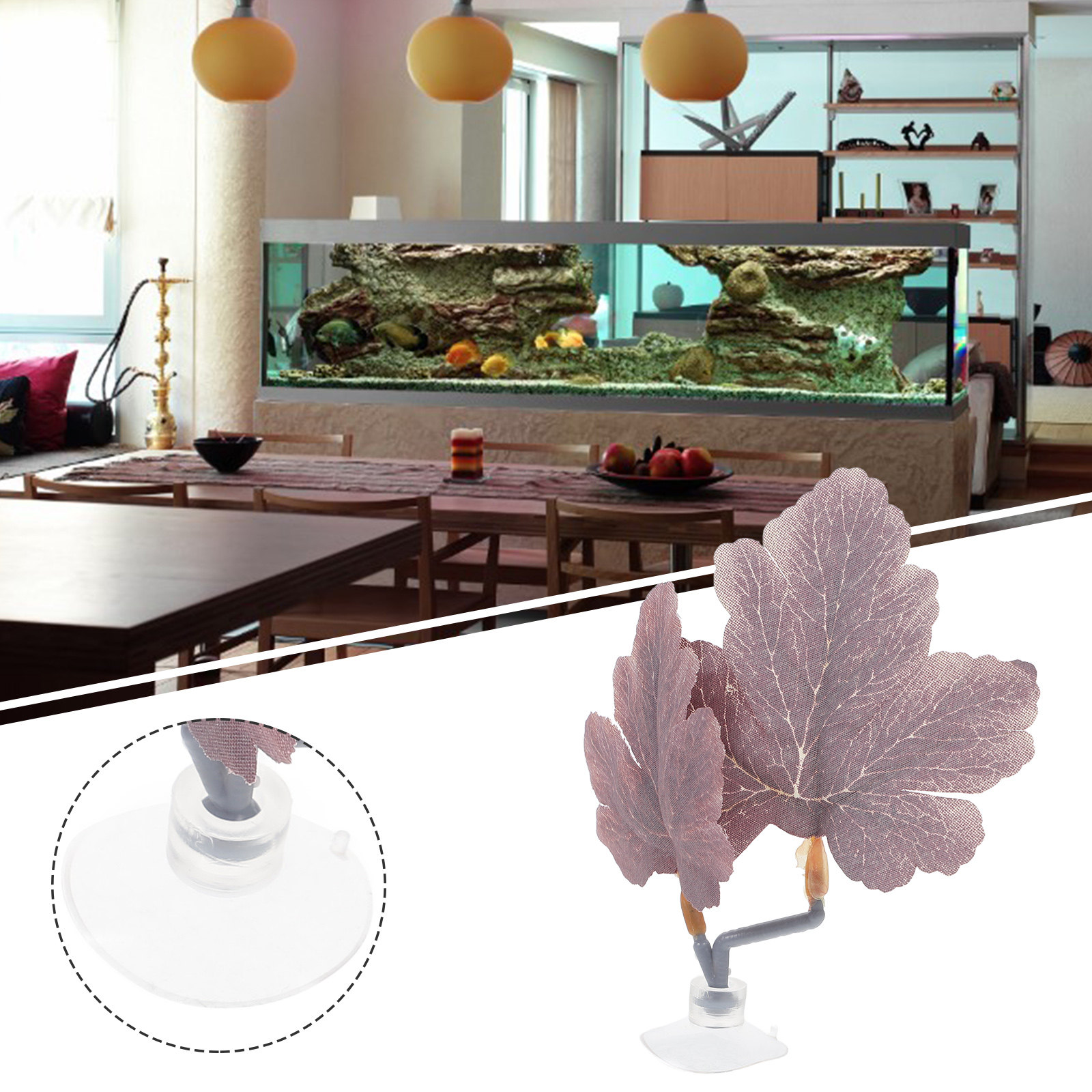 人工ベタリーフリーハンモック、リアルな水槽用植物、魚の装飾、 - Planted Aquarium Betta のレビューと価格
