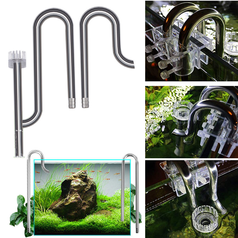 新しい水槽の底部ステンレス鋼と回転フィルターを備えた魚の植物 - Aquarium Lily Pipe のレビューと価格