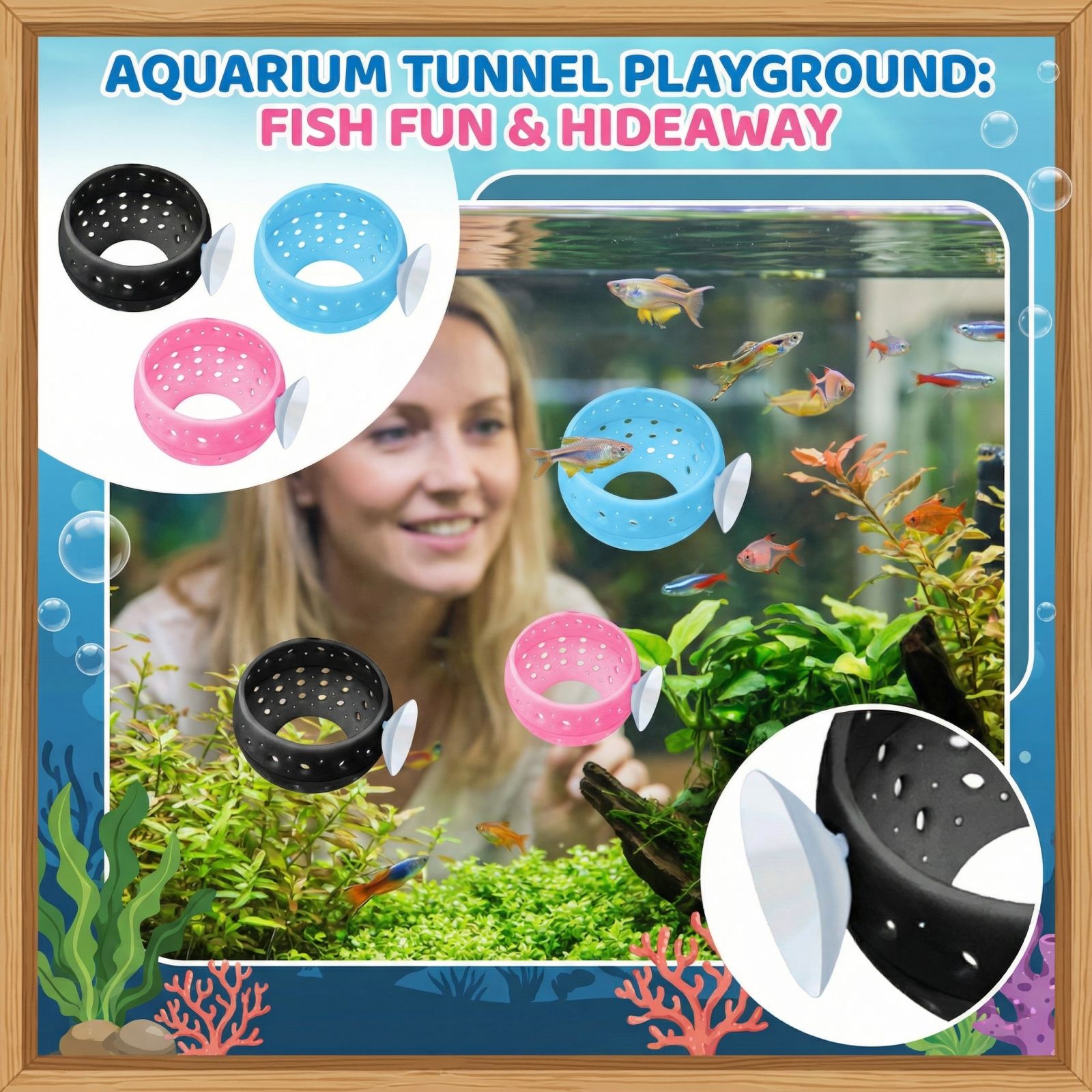 ベタ用電球型隠れ家トンネル水槽魚隠れ家（吸盤付き）-エビ用洞 - Planted Aquarium Betta のレビューと価格