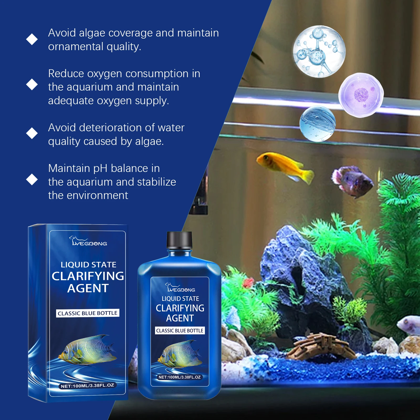 水族館の水の浄化剤、水槽のクリーナー、藻類除去剤、クリアな池 - Aquarium Plant Liquid Fertilizer のレビューと価格