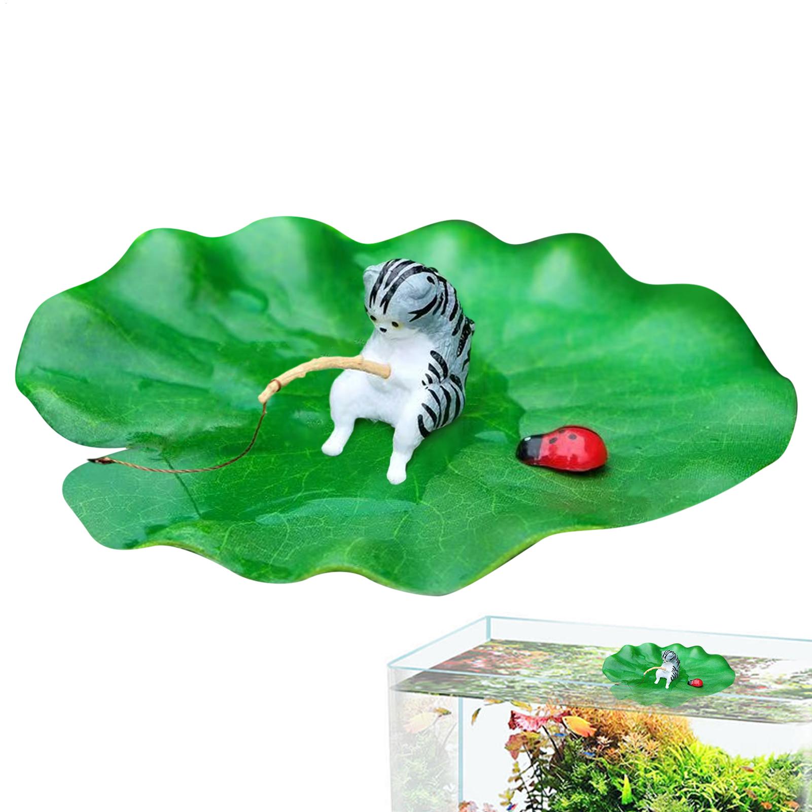 ミニフローティングキャットフィッシング蓮の葉水槽モデル装飾樹 - Aquarium Planted Tree のレビューと価格