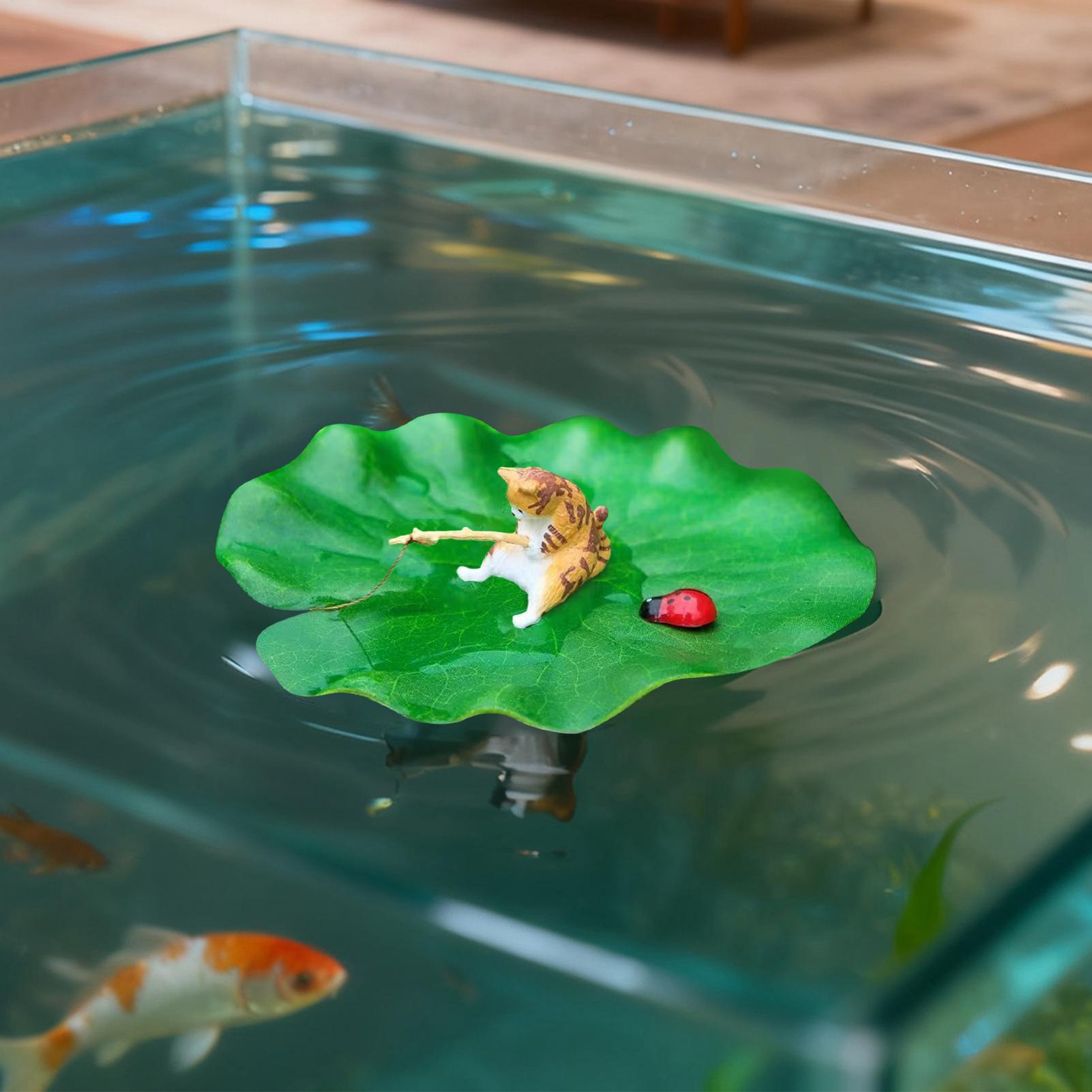 ミニフローティングキャットフィッシング蓮の葉水槽モデル装飾樹 - Aquarium Planted Tree のレビューと価格