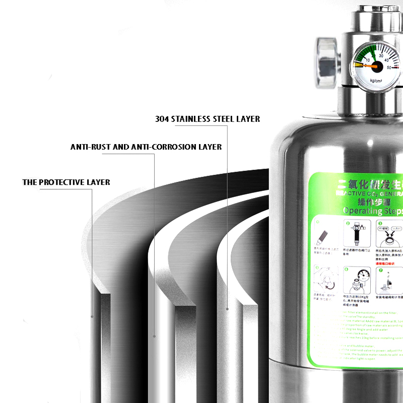 ZRDR水族館CO2発生器デュアルプレッシャーゲージバブルゲ - Planted Aquarium Co2 のレビューと価格